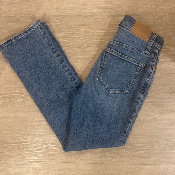 Madewell Cali Demi Boot Jeans Size 24 Mid Rise Bootcut Stretch Denim - Picture 5 of 14